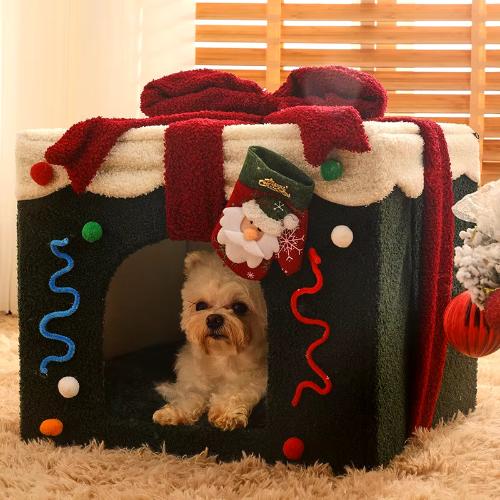 Christmas Present Dog Bed 