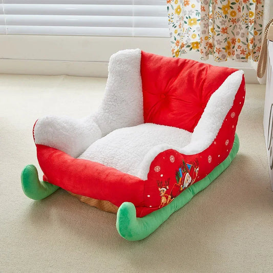 Christmas Sleigh Dog Bed